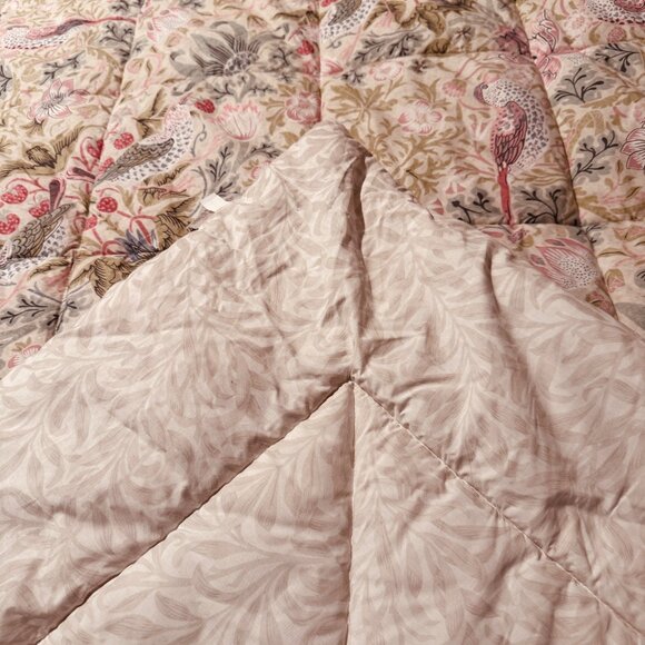 William Morris At Home Cotton Polyester Floral & Bird Pattern comforter Blanket - Picture 2 of 10